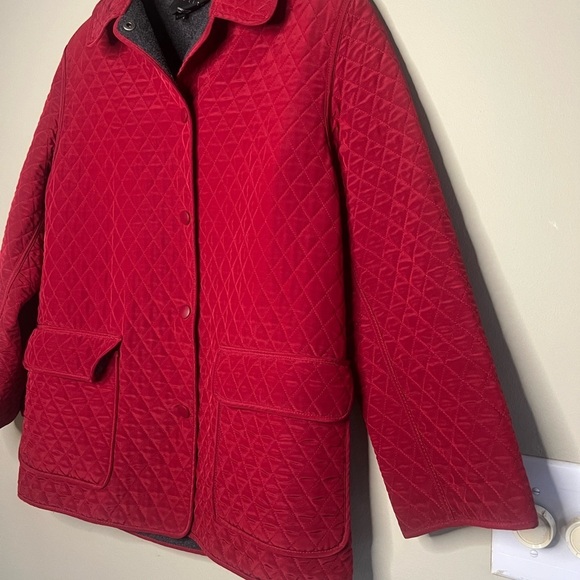 Vintage English Countryside Heritage Style Red Quilted Barn chore Jacket - Picture 4 of 14